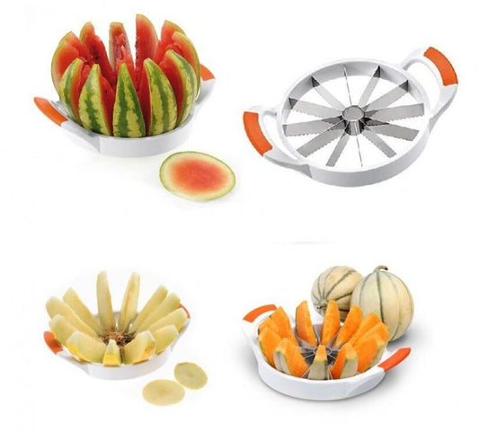 Taglia Melone Affetta Anguria Angurie Frutta Lame Acciaio Inox 12 Fette Cucina