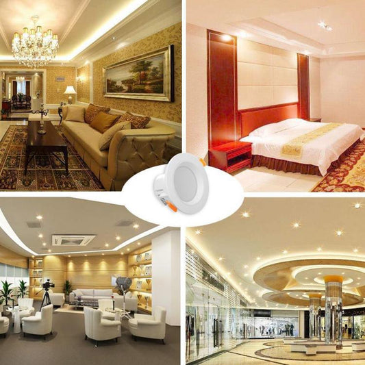 10x FARETTO INCASSO LED 5W 3in1 LUCE BIANCA FREDDA NATURALE CALDA SOFFITTO MOLLA