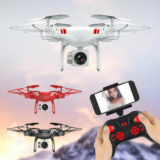 Drone Wifi Quadricottero Radiocomandato Con Video Camera Hd Foto Led Lcd 2.4Ghz