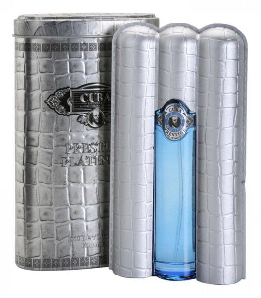 CUBA PRESTIGE PLATINUM PROFUMO DA UOMO EAU DE TOILETTE SPRAY EDT 90ml SIGARO
