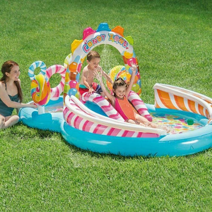 Piscina Scivolo Palline Gonfiabile Candy Playcenter Gioco Bambini Giardino Intex