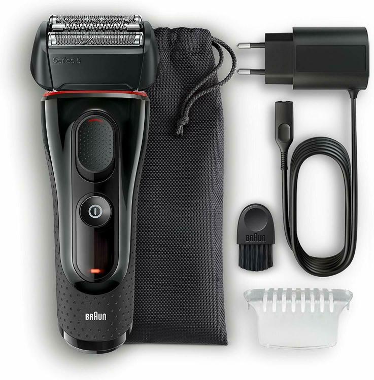 BRAUN - RASOIO BARBA ELETTRICO SERIE-5 5030S RICARICABILE IMPERMEABILE A LAMINA