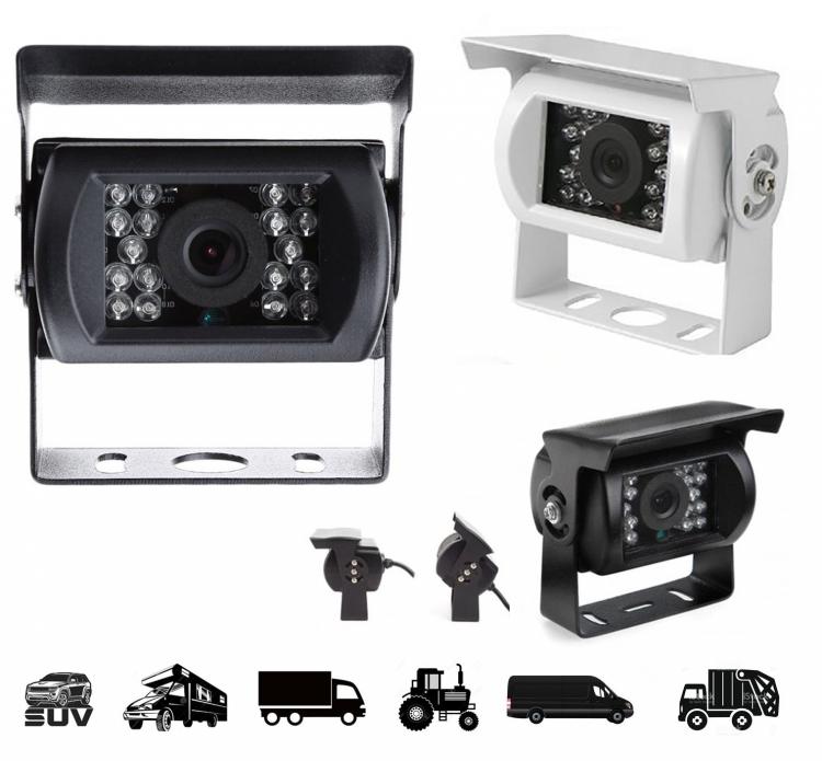 Telecamera Per Auto Camper Retrocamera Retromarcia Alluminio 18 Led Notte Mirror