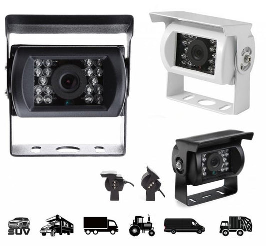 Telecamera Per Auto Camper Retrocamera Retromarcia Alluminio 18 Led Notte Mirror