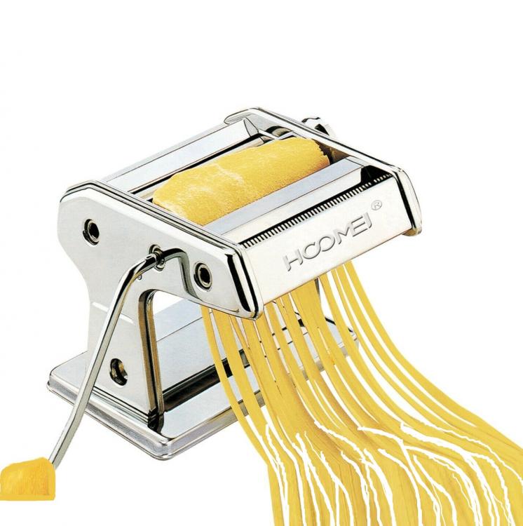 Macchina Per Pasta Fresca Manuale Sfogliatrice Acciaio Inox Rullo 9 Posizioni