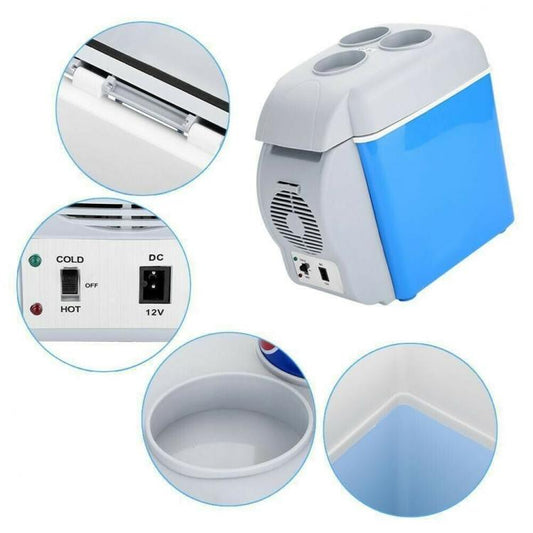 Frigo Portatile 7,5 Litri 12V Scaldavivande Mini Frigorifero Auto Barca Camper