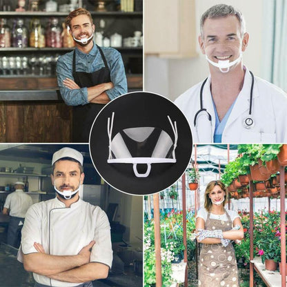 10pz PARASCHIZZI VISO BOCCA E NASO VISIERA TRASPARENTE PER RISTORATORE ANTISPUTO