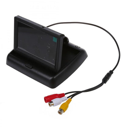 Kit Monitor Lcd A Scomparsa Tft 4.3 Video Auto Camper Con Telecamera Retromarcia
