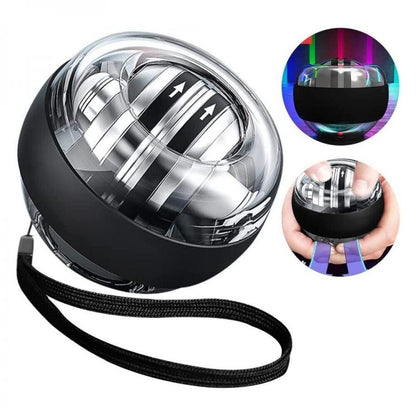Gyro Ball Palla Allenamento Resistenza Polso Braccio Giroscopio Led Antistress