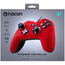 Nacon Pc Controller Gaming Gc-100 Rosso Windows Pad 6 Pulsanti Computer
