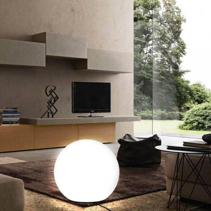 Lampada Sfera Da Giardino Ø 50Cm Luce Esterno Palla Terra E27 Bianco + Picchetti