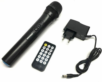 CASSA KARAOKE LED AMPLIFICATA 300W PMPO BLUETOOTH USB SD MICROFONO E TELECOMANDO