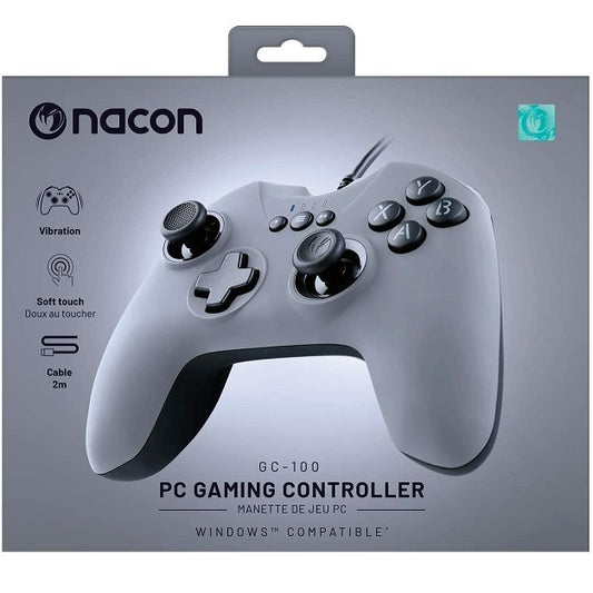 Nacon Pc Controller Gaming Gc-100 Grigio Windows Pad 6 Pulsanti Computer