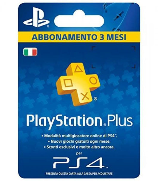 Playstation Plus Card Hang Abbonamento Psn Da 3 Mesi - 90 Giorni Sony Ps4 Codice