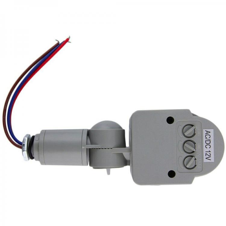 Sensore Di Movimento Infrarossi 180 Pir 220V Rilevatore Crepuscolare Fari Led-Gr