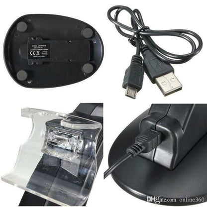 BASE DI RICARICA PER 2 CONTROLLER PLAYSTATION 4 CARICATORE DUALSHOCK V2 PS4 DOCK