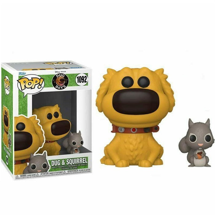 Funko Pop Disney Pixar - Dug Day 1092 Dug & Squirrel Vinyl Action Figure Statua