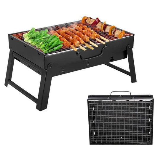 Barbecue da Tavolo Carbonella Grill con Valigetta Portatile Pieghevole Campeggio