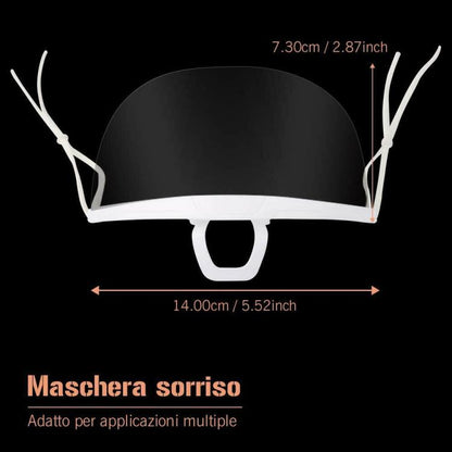 10pz PARASCHIZZI VISO BOCCA E NASO VISIERA TRASPARENTE PER RISTORATORE ANTISPUTO
