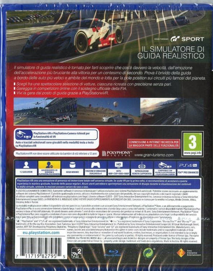 Gran Turismo Sport Ps4 Videogioco Gt 7 Sport Ps4 Italiano Vr Play Station 4 Ita
