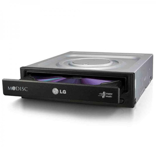 Lg/Hitachi Masterizzatore Dvd Interno Gh24Nsd5 Sata Bulk Lettore Disco Cd Nero
