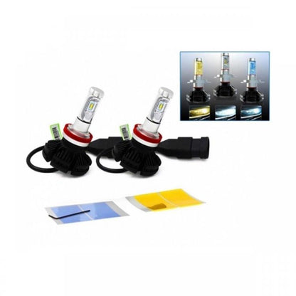 COPPIA LAMPADE X3 LED HEADLIGHT H1 LED CREE 6500K 6000 LUMEN 12V XENON FARI AUTO