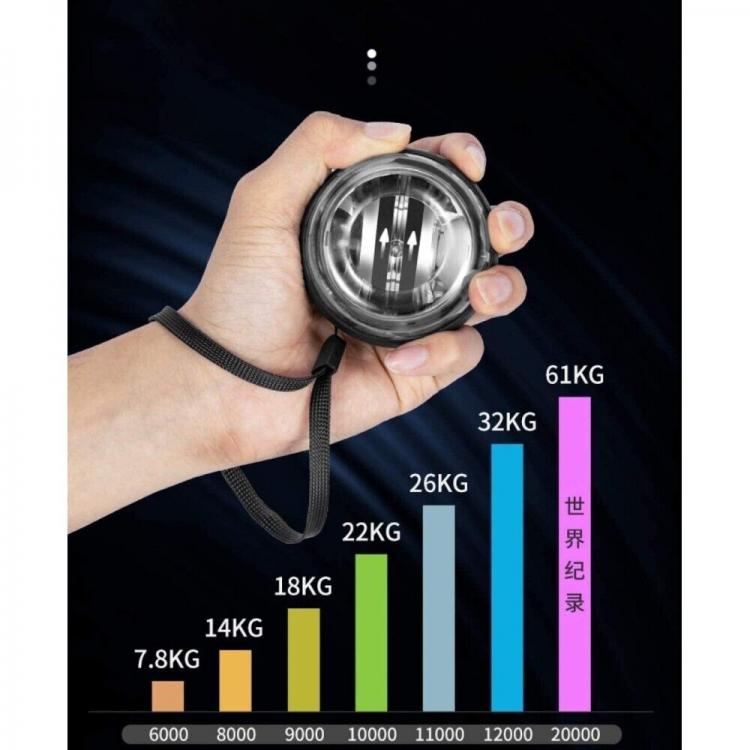 Gyro Ball Palla Allenamento Resistenza Polso Braccio Giroscopio Led Antistress