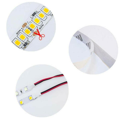 Strip 5M Striscia 600 Led 2835 61W 24V Bobina 5 Mt Biadesiva Luce Naturale 4000K
