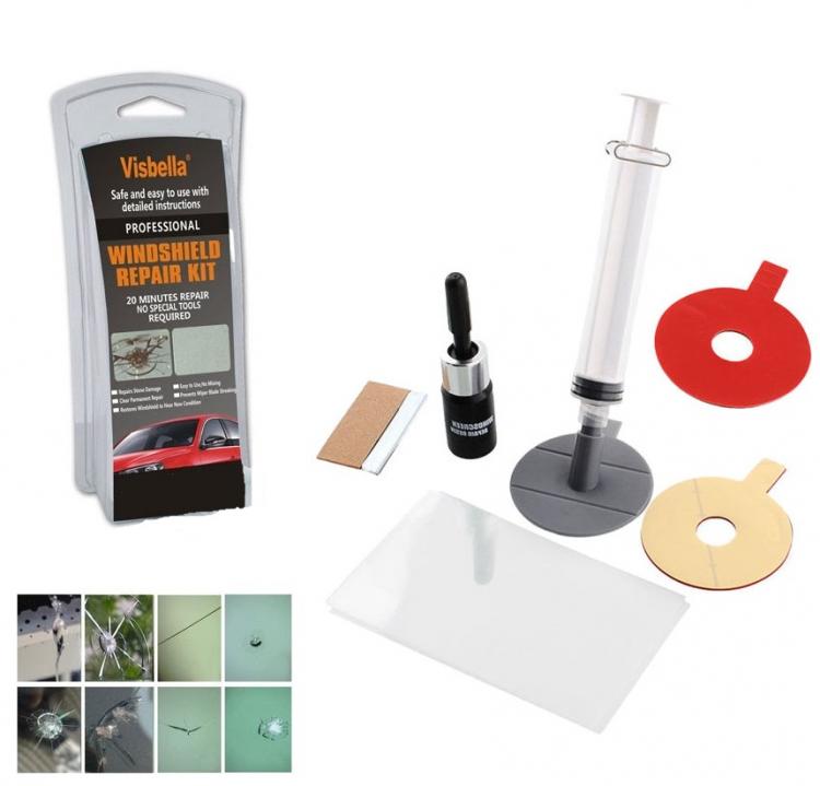 Kit Riparazione Vetro Resina Ripara Vetri Parabrezza Auto Camion Camper Fai Te