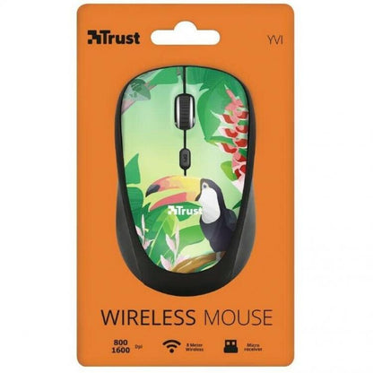 Trust Mouse Ottico Wireless Yvitoucan Verde Tropicale 1600Dpi Usb Senza Filo Dpi
