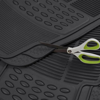 Top Drive Set 4 Tappetini Per Auto Tappeti Universali In Gomma Impermeabili Neri