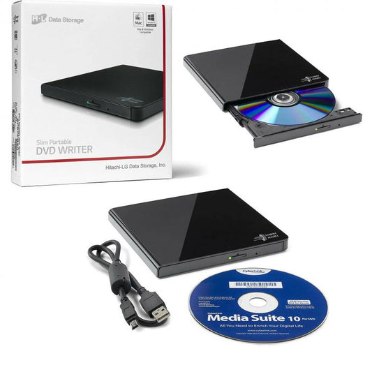Masterizzatore Esterno Lettore Lg/Hitachi Dual Layer Usb Dvd Cd/Rw Pc Gp57Eb40