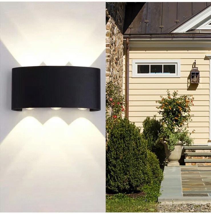 APPLIQUE A PARETE LED NERO 18W LUCE CALDA 3000K INT/ESTERNO UP&DOWN IMPERMEABILE