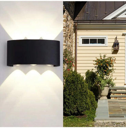 APPLIQUE A PARETE LED NERO 18W LUCE CALDA 3000K INT/ESTERNO UP&DOWN IMPERMEABILE