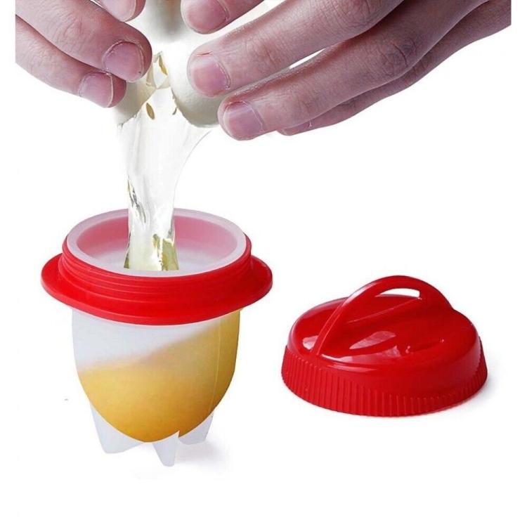 COPPETTE PER 6 UOVA IN CAMICIA BOLLITORE CUOCI SILICONE SODE SGUSCIATE EGG BOIL