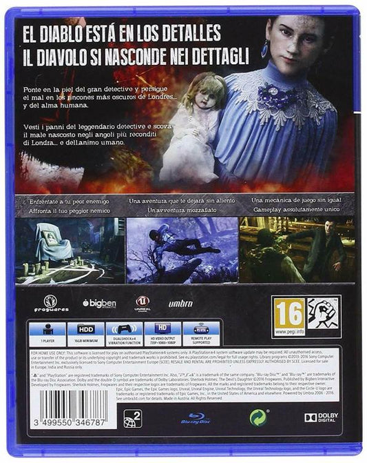 Sherlock Holmes The Devil'S Daughter Ps4 Italiano Gioco Playstation 4 Nuovo