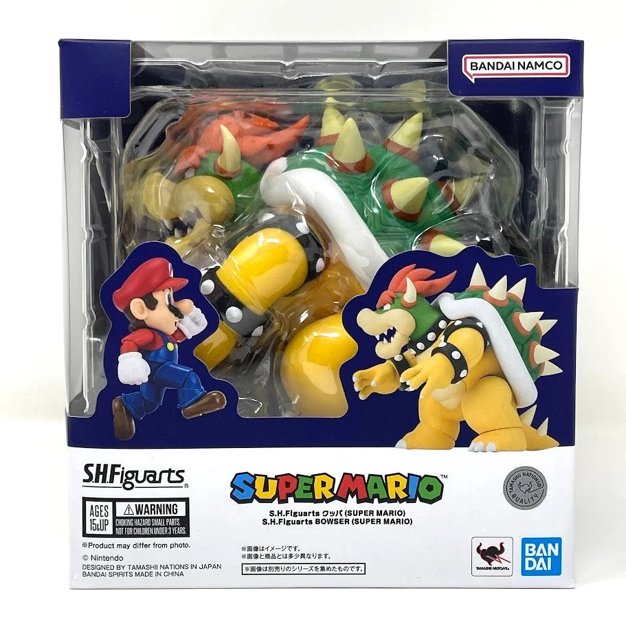 Bandai S.H. Figuarts - Super Mario - Bowser Action Figure da Collezione - 13 cm