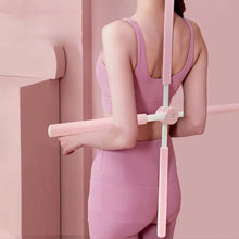 Bastone Correttore Posturale Yoga Stick Attrezzo Postura Colonna Fascia Schiena Rosa