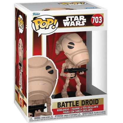 Funko Pop ! Star Wars (703) Battle Droid - Bobblehead Vinyl Figure 9 cm
