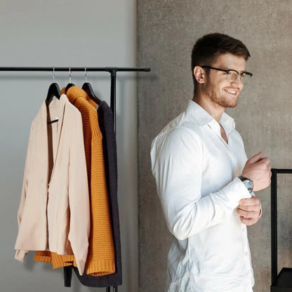 Stender Stand Appendiabiti Attaccapanni con Rotelle a Scaffale Armadio (Nero)