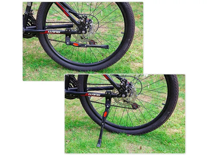 Cavalletto Bici Regolabile Supporto Laterale Mtb Bicicletta 24"/26"/27" (Nero)