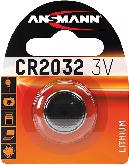 4 Pz Ansmann Batteria A Bottone Cr2032/3v Al Litio Telecomando Chiave Pila Auto