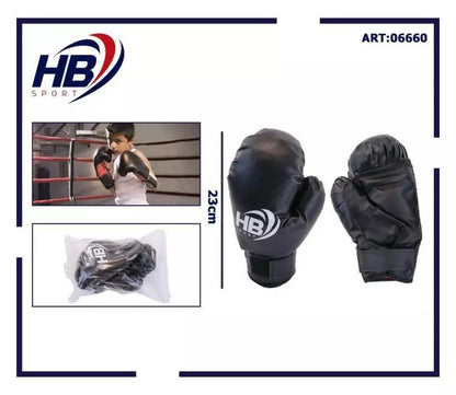 Hb Guantoni Da Boxe Coppia Guanti Pugilato Bambini Per Allenamento Sacco Nero