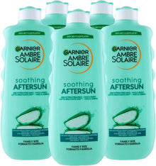 5pz Garnier Ambra Solaire Doposole Latte Idratante Lenitivo Con Aloe Vera 400Ml