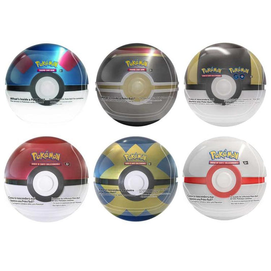 Pokemon Poké Ball Tin (Best Of 2021) Tgc Pokeball Gcc Carte Ita (1 Sfera Random)