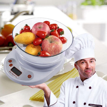 BILANCIA DA CUCINA DIGITALE ELETTRONICA PRECISIONE PESA 1GR A 5KG TARA BILANCINO
