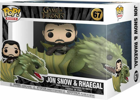Funko Pop Game Of Thrones 67 Jon Snow W/ Rhaegal - Il Trono Di Spade Figures Tv