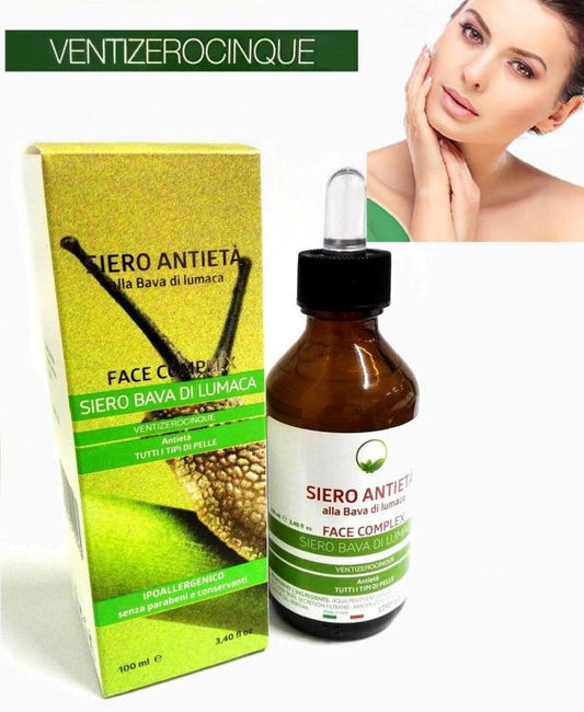 Siero Viso Faccia Antieta Con Bava Di Lumaca Face Complex 100Ml Ipoallergenico