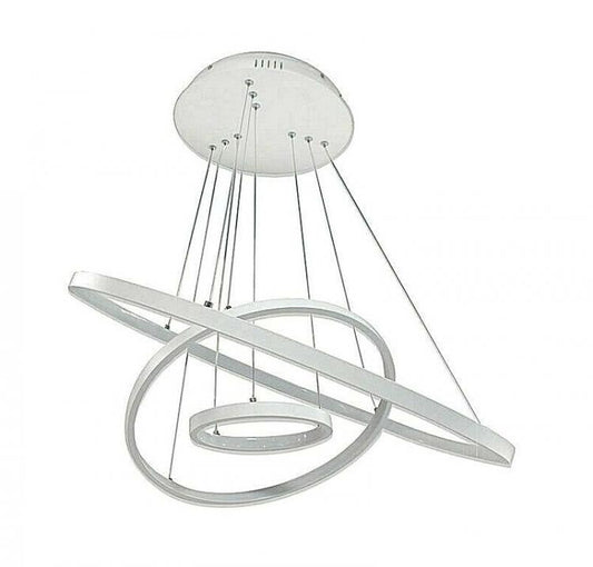Lampadario Cerchi Soffitto Led A Sospensione Regolabile 48W 3000K/Bianco Caldo