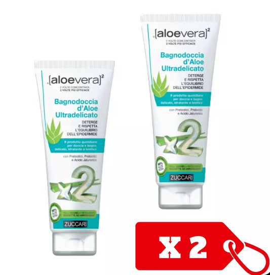 2pz Zuccari Aloe Vera Bagno Doccia Ultradelicato Pelli Sensibili Anti Arrosamento